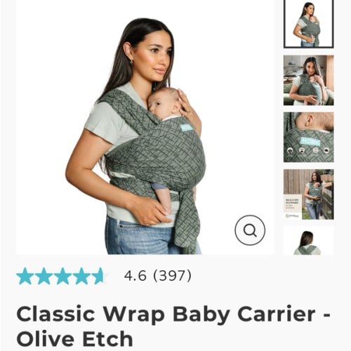 Classic Wrap Baby Carrier - Olive Etch