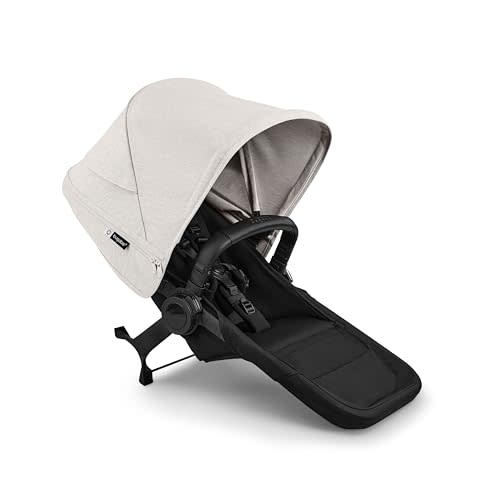 Bugaboo Donkey 6 Sibling Seat for Side-by-Side Double Stroller | Reversible reclining toddler seat, UPF 50+ sun canopy included, adjustable comfort, Misty White