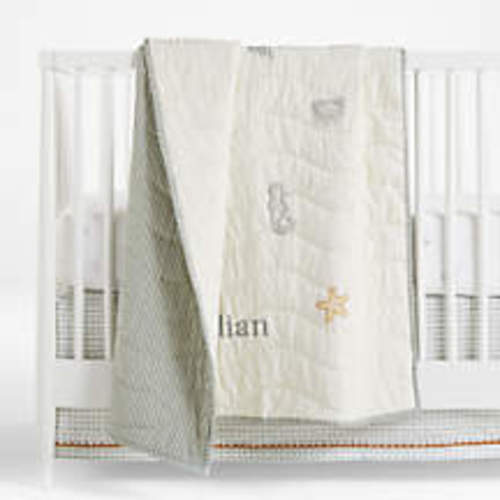 Sea Dreams 100% Organic Cotton Baby Crib Quilt