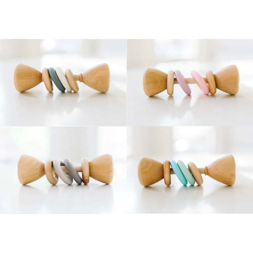 Color Block Classic Wooden Rattle