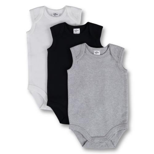 Black Baby 3 Pack Sleeveless Bodysuit Newborn | Best&Less™ Online