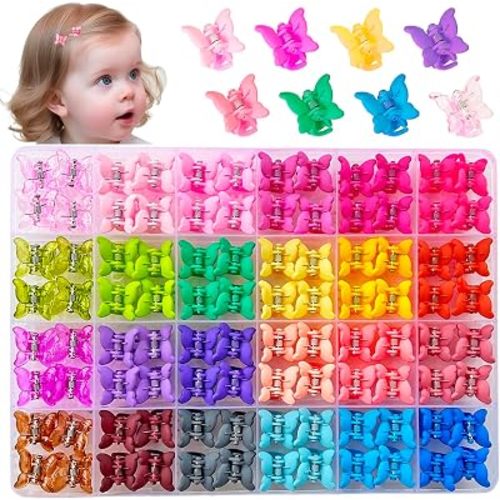 96pcs Multicolor Butterfly Hair Clips
