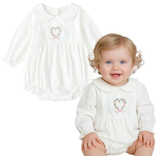 Simplee kids Baby Infant Girls Cotton Long Sleeve Summer Ruffle Romper 3-24 Months