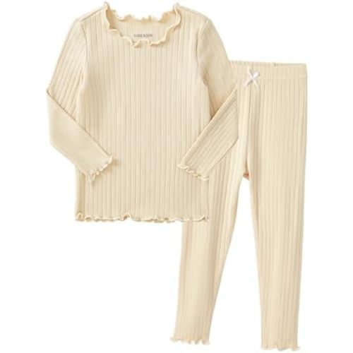 pureborn Baby Pajamas Set Pjs - Kids Toddler Boy Girl Short Long Sleeve Snug Fit Sleepwear 2pcs 18M-7Y