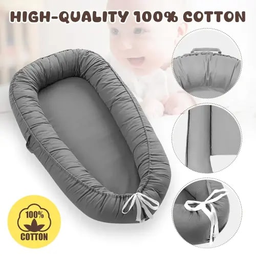 Baby Lounger/Baby Nest (Dark Grey)