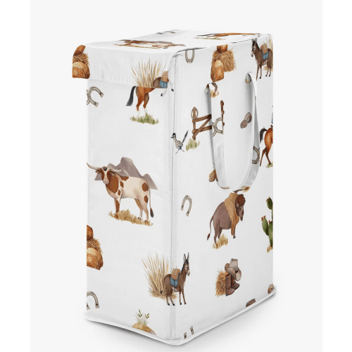Country Western Foldable Laundry Hamper with Handles by Sweet Jojo Designs