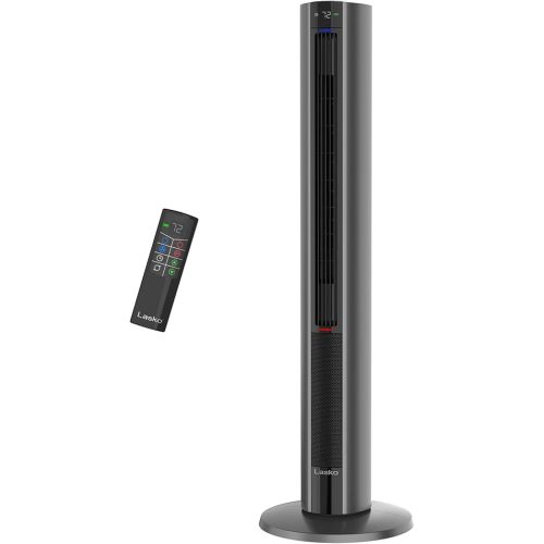 Lasko Oscillating All Season Tower Fan and Space Heater in One for Home with Adjustable Thermostat, Overheat Protection, 4 Fan Speeds, 3 Heat Settings and Remote, 42 Inches, 1500W, Gray, FH515