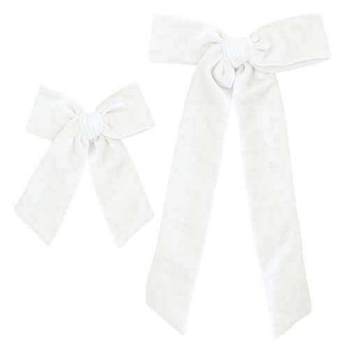 Velvet - Ivory Bow Sash Clip