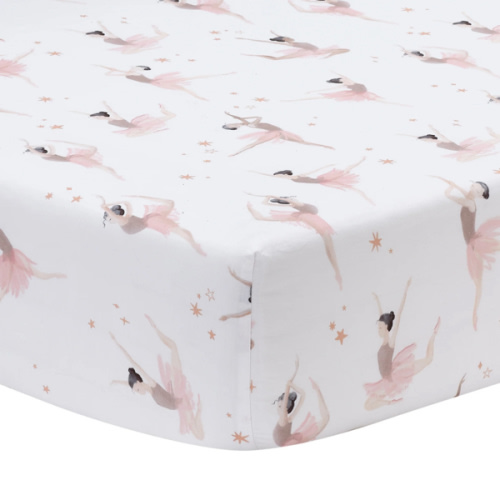Ballerina Baby Cotton Fitted Crib Sheet