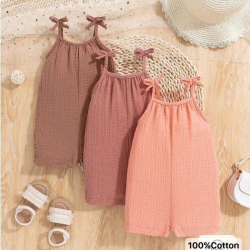 SHEIN Vintaside Kids 3pcs Baby Girl Simple Korean Style Multicolored Romper | SHEIN USA
