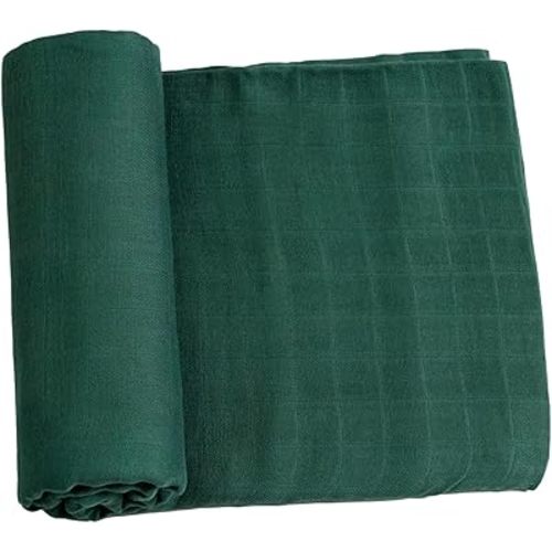 Meracorallo Muslin Swaddle Blanket Silky Soft Receiving Blanket Swaddle Wrap for Baby Boys and Girls, 47 x 47 inches, Green