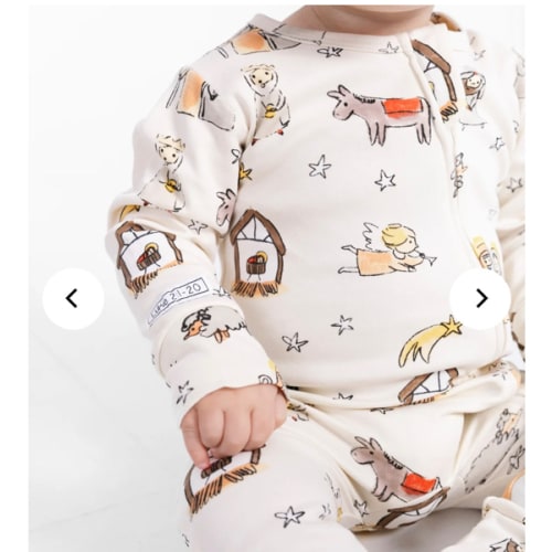 Away in a Manger PJ Footless Onesie Cotton – Holy Pals