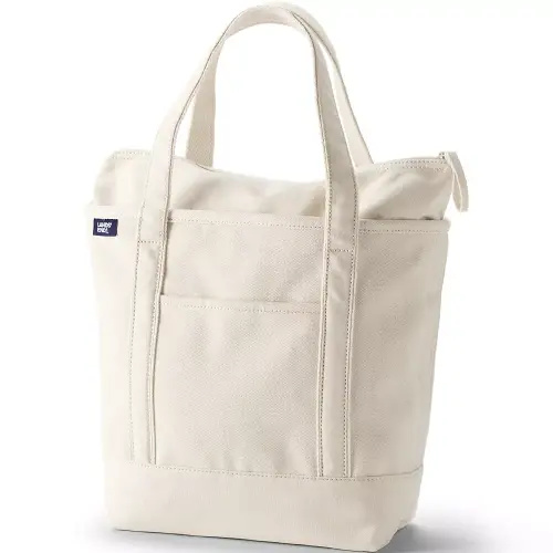 Medium 5 Pocket Open Top Canvas Tote Bag | Lands' End