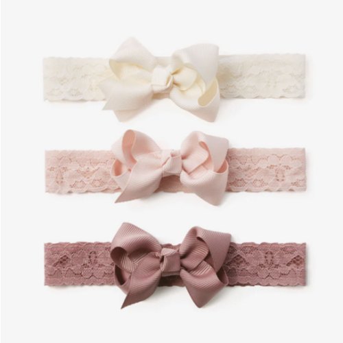 Lace Baby Girl Headbands 3pk – Elegant Baby
