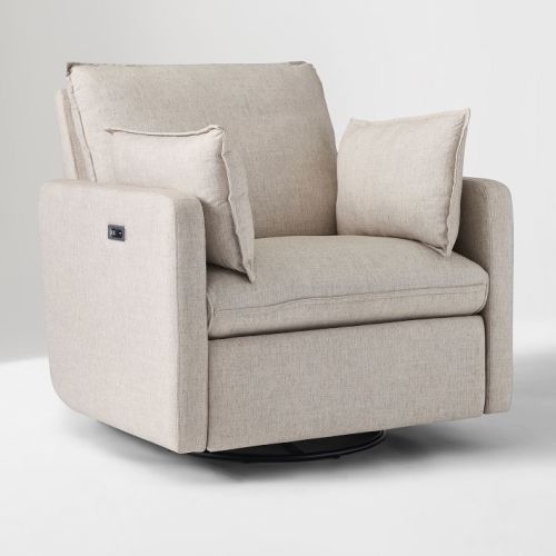 Paxton Pillow Recliner Power Performance Coastal Linen Dove