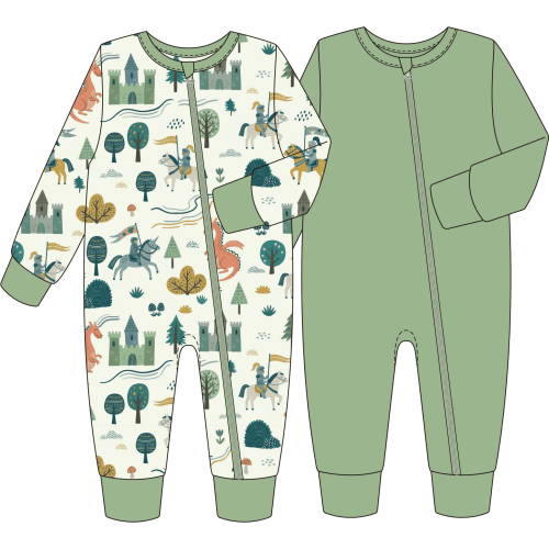 PatPat Baby Boys Pajamas Viscose from Bamboo Dinosaur Zip Footless Sleep N Play Baby Gift Newborn 2Pack 0-3 Months