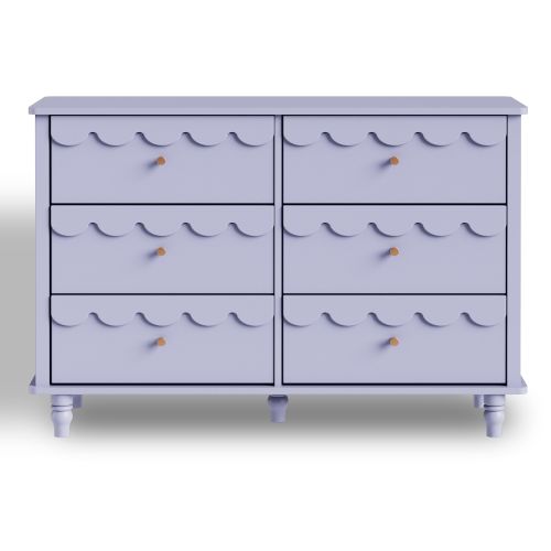 6 Drawers Chest Of Dresser Storage Cabinet Curved Design Organizer