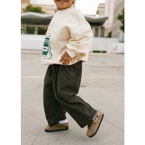 Check Pants- Onyx & Oat