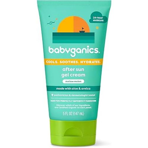 BabyGanics After Sun Gel Cream, Mellow Melon, 5oz