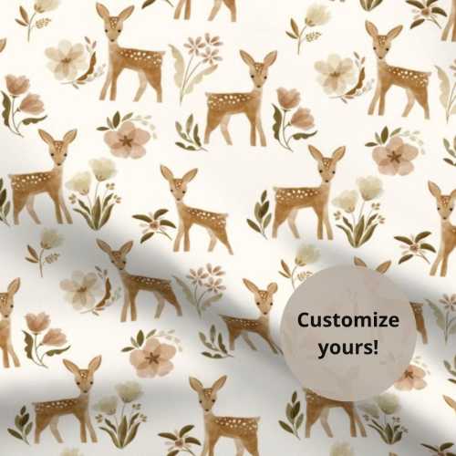 Boho Fawn Baby Blanket; Minky Lovey; Boho Nursery; Deer Baby Blanket; Woodland Nursery; Girl Hunter; Deer Lovey; Fawn Lovey; Gift for Baby