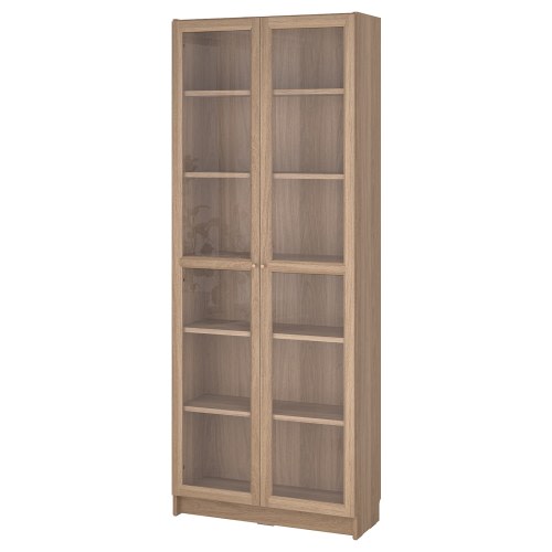 BILLY / OXBERG Bookcase w glass doors