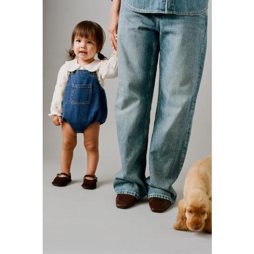 DENIM ROMPER - Mid-blue | ZARA United States