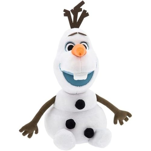 Disney Store Olaf Medium Soft Toy for Kids, Cuddly Character with Fuzzy Texture and Embroidered Details, Satin Tooth, Disney Plushy Suitable for All Ages