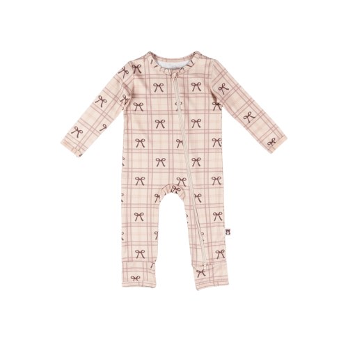 Zippered Romper (Plaid and Bows) – Snuggle & Slumber