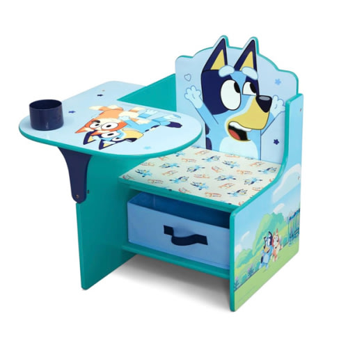 Delta Children Bluey Chair Desk with Storage Bin - Greenguard Gold Certified, Blue