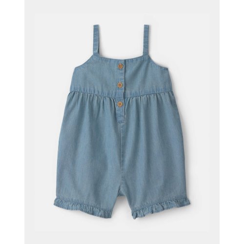 Baby Girl Chambray Sleeveless Romper | Carter's