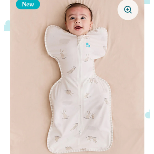 Swaddle Up™ 1.0 TOG Cotton White Cloud Bunnies