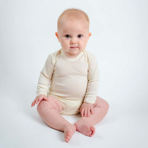Hocosa, Long Sleeves onesie in  Woolen Delight