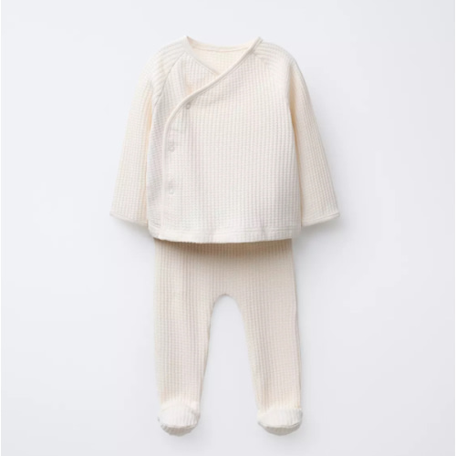 TEXTURED T-SHIRT AND LEGGINGS SET - Ecru | ZARA United States