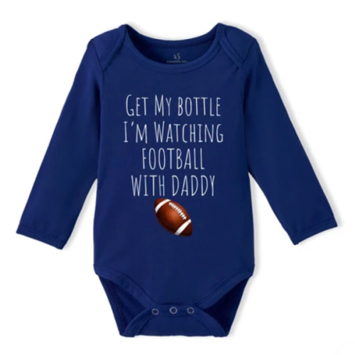 Watching With Daddy Bamboo Baby Bodysuit SWaddle AN 0-3 months