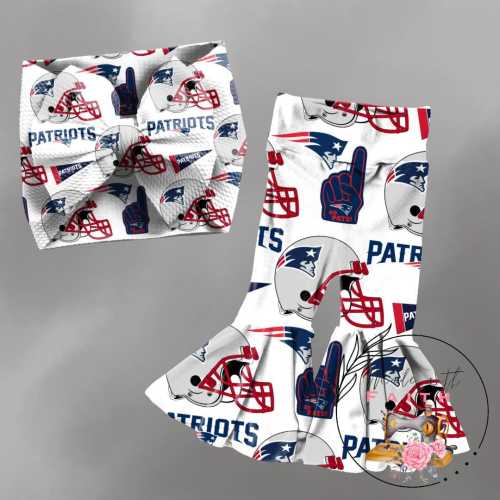 New England Patriots bummies, skirt, Headwrap or flare pants