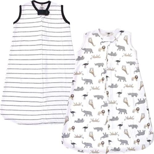 Hudson Baby Unisex BabyCotton Sleeveless Wearable Sleeping Bag, Sack, Blanket
