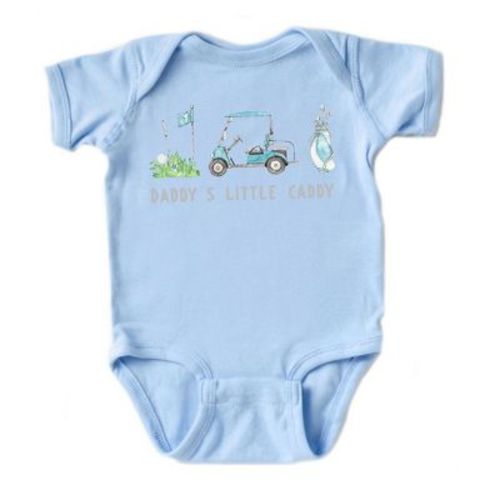 The Juniper Shop Daddy's Little Caddy Baby Bodysuit - Newborn - Light Blue