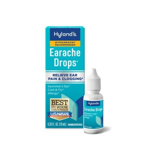 Hyland's Earache Drops for Natural Relief of Swimmer's Ear, Colds, & Allergies - 0.33 fl oz