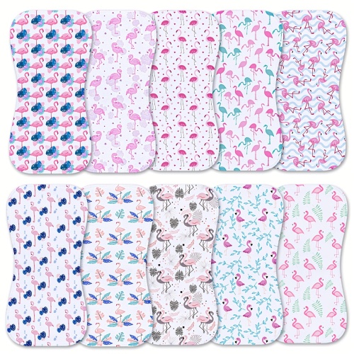 10pcs Youngsters Burp Cloths - Soft, Absorbent, Lightweight Polyester Washcloths for Boys and Girls, Mixed Colors with Butterfly Patterns, Machine Washable, Perfect for Youngsters, Youngsters Essentials | Feminine Touch | Absorbent Fabric, Youngsters Towe