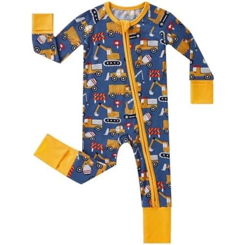 pureborn Baby Infant Boys Girls Sleeper Snug Fit Viscose from Bamboo Pajamas 0-24 Months