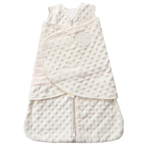 Cream Plushy Dot Velboa Swaddle - Newborn | HALO