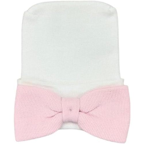 Nurses Choice Newborn Baby Girl Hospital Hat with Bow
