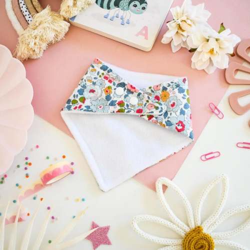 Liberty of London Baby Bandana Bib, Betsy Grey - My Little Shop UK | Maisonette