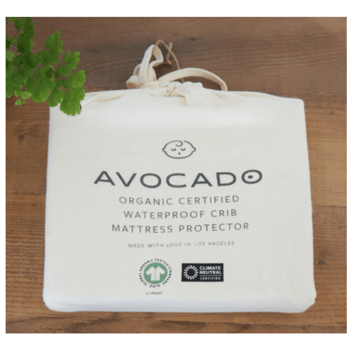 Organic Waterproof Crib Protector Pad | Avocado Green Mattress