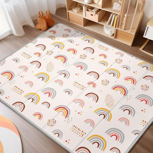 PIGLOG Baby Play Mat, 71 x 59 Inch Play Mat Perfect for Use Playpen, Foldable Play Mats for Babies and Toddlers, Waterproof & Anti-Slip Baby PlayMats for Floor,Non Toxic Foam Thick Crawling Mats