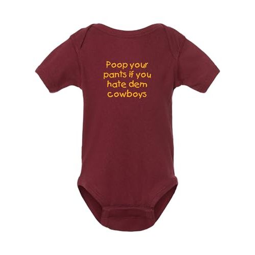 Washington Fan Poop Your Pants if You Hate the Cowboys Funny Bodysuit Outfit