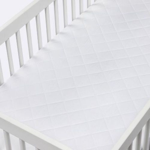 Waterproof Fitted Crib and Toddler Mattress Pad Cover - Cloud Island™ White: Cotton, Plain Weave, Standard Crib Size