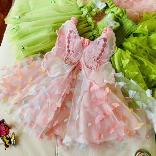 Baby Butterfly Party Dress, Toddler Birthday Party Dress, Baby Fairy Party Dress, Baby girls butterfly Outfit, Rainbow Party Dress Wing Gift
