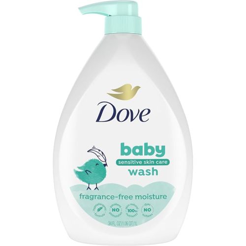 Baby Dove Care Baby Wash Fragrance-Free Moisture 1 Pack 34 oz