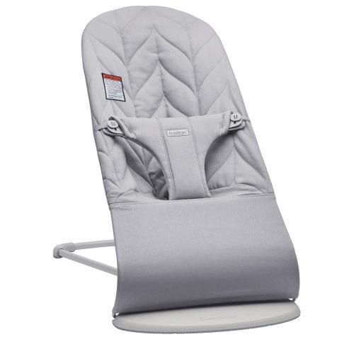 BabyBjorn Bouncer Bliss, Light Gray Frame, Light Gray Cotton Petal Quilt